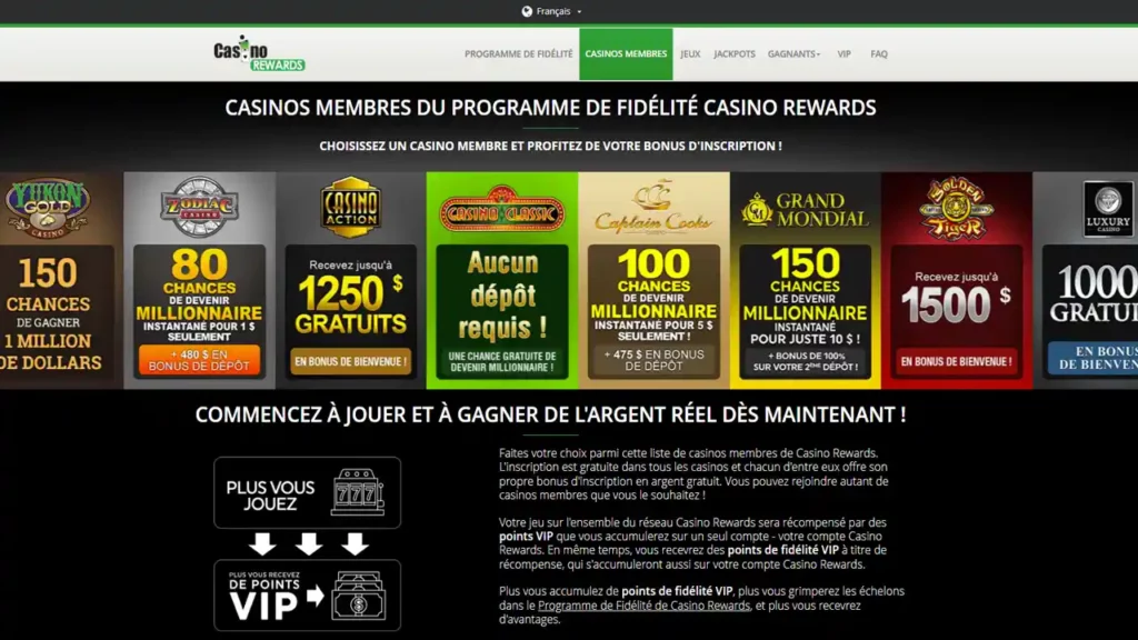 Casino Rewards Casinos Membres