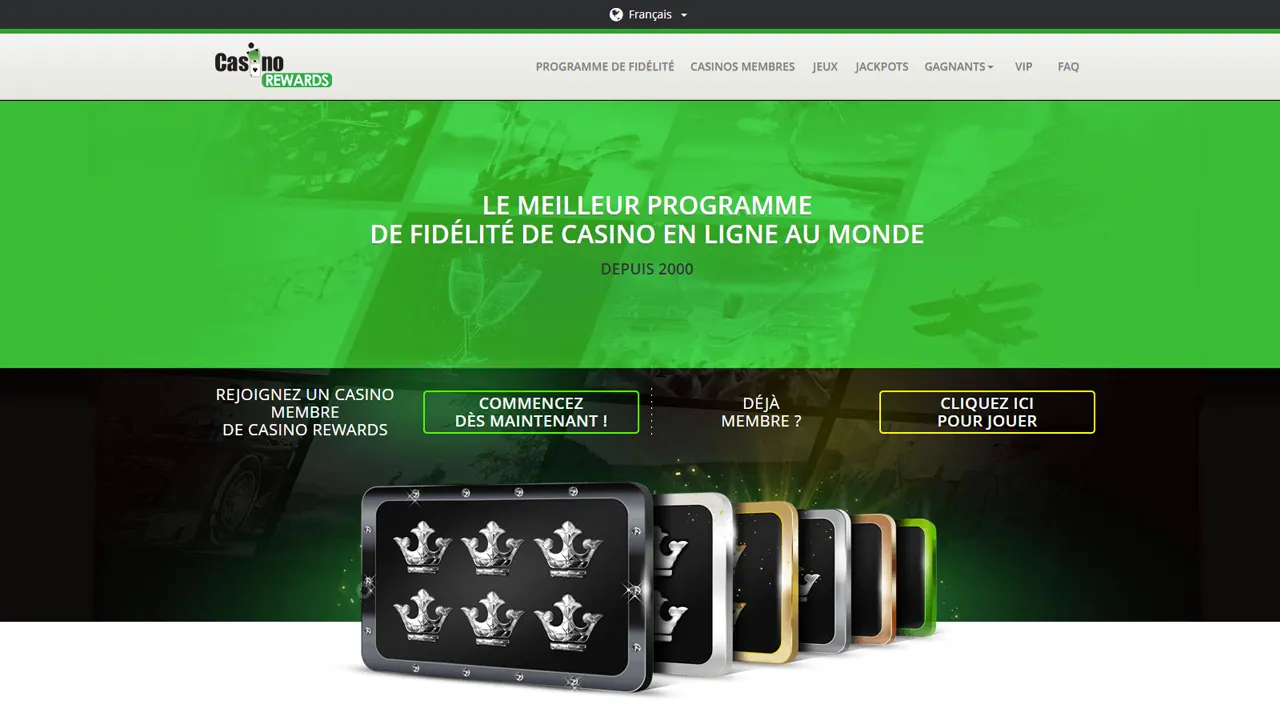 Casino Rewards Page accueil en Français