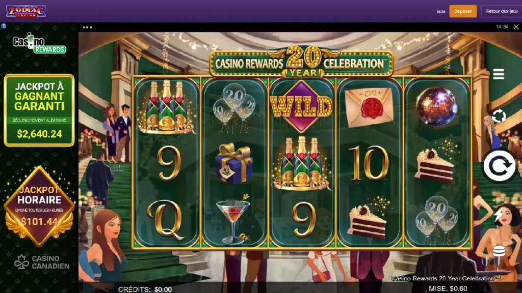 Zodiac Casino Casino Rewards 20 year celebration
