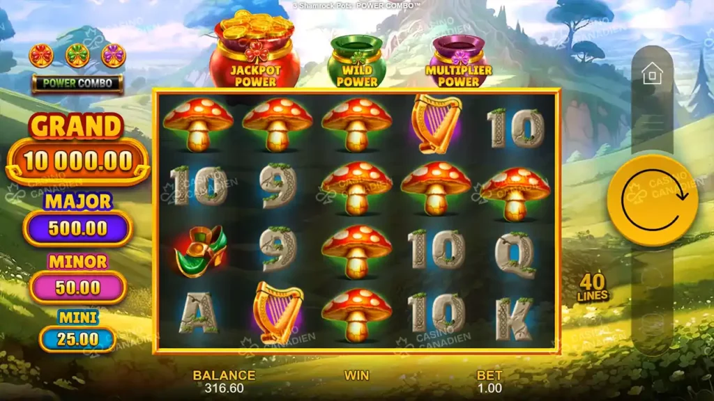 3 Shamrock Pots Power Combo