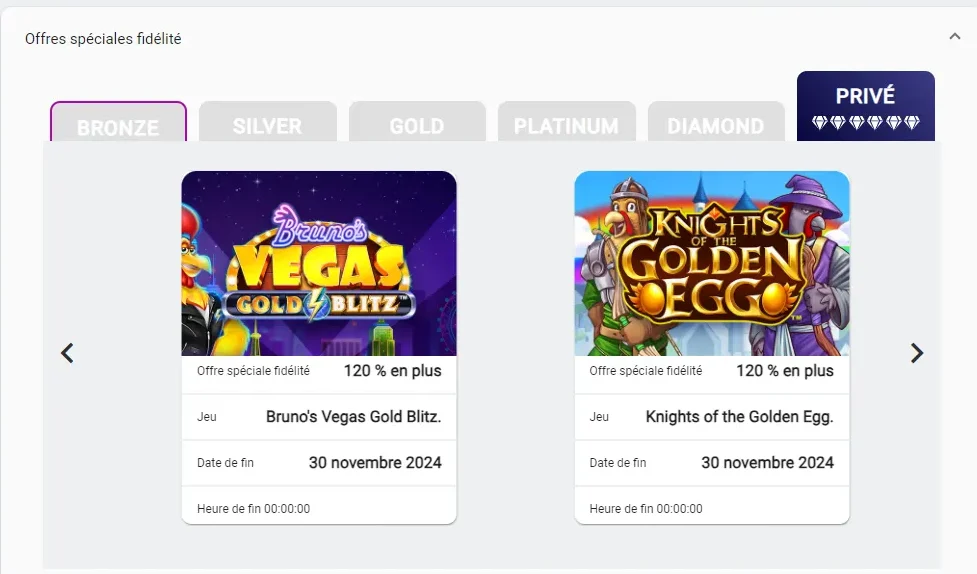 Jackpot Casino Programme de fidelité