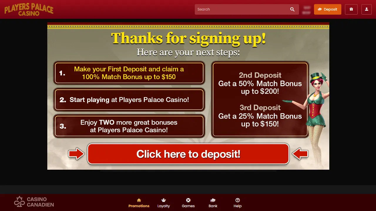 Players Palace Casino Bonus