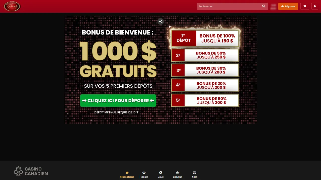 Villento Casino Bonus