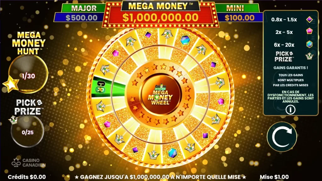 Casino Rewards Mega Money Wheel Screenshot 1