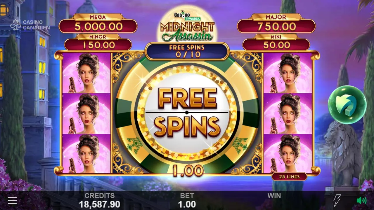 Midnight Assassin Free Spins Screenshot 2