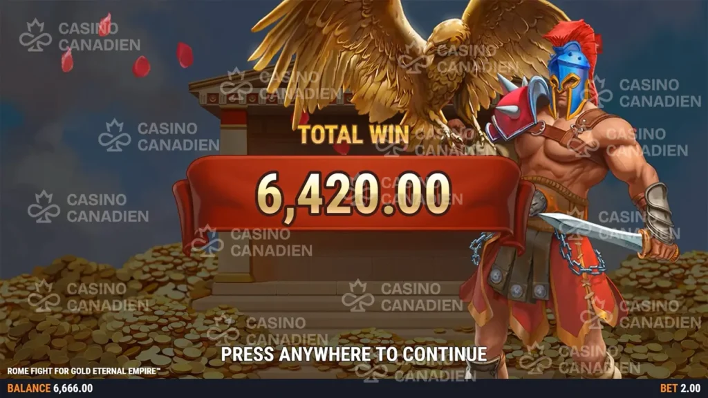 RomeFightForGoldEternalEmpire_GoldBonusGame8-TotalWin
